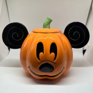 Mickey Mouse Halloween Jack O Lantern Pumpkin Cookie Jar